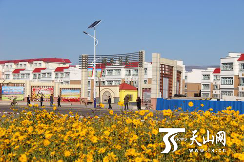 新疆兵团77团居住环境旧貌换新颜城镇化建设